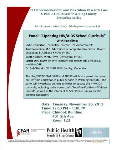 Panel: “Updating HIV/AIDS School Curricula” | Center for AIDS Research